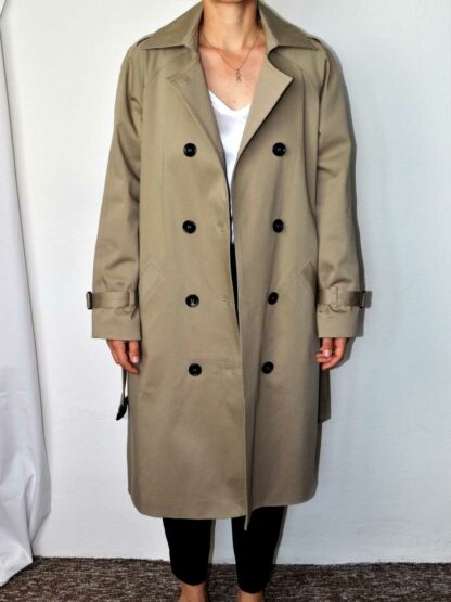 Cotton gabardine trench coat