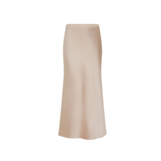 satin skirt neutral
