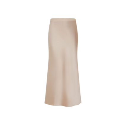 satin skirt neutral