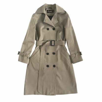 Cotton gabardine trench coat