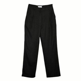 High-Waisted Straight Fit Linen Trousers