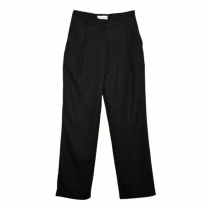 High-Waisted Straight Fit Linen Trousers